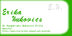 erika wukovics business card